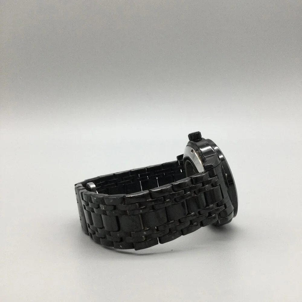 OLEVS G9901 Mens Watch 41mm Black Gold Tone Skeleton Stainless Automatic 7.25